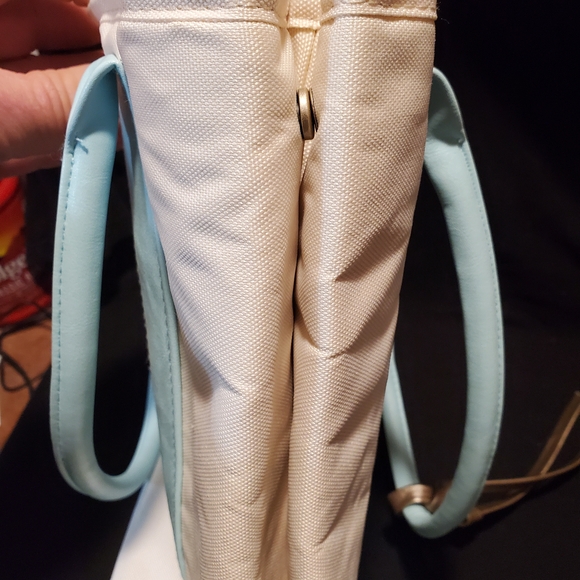 Lacoste Women's Cream and Light Blue Tote - Picture 5 of 11